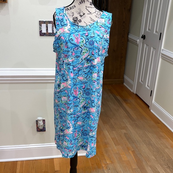 Lilly Pulitzer Dresses & Skirts - Lilly Pulitzer Blue Pink Nautical Print Midi Dress